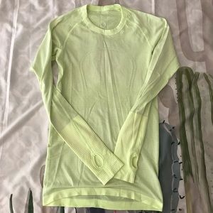 Neon-lemon lululemon long sleeve